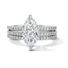 Thumbnail Image 1 of 3 CT. T.W. Marquise-Cut Certified Lab-Grown Diamond Bridal Set in 14K White Gold (F/VS2)