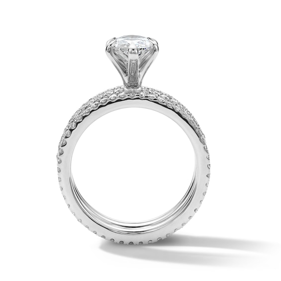 3 CT. T.w. Marquise-Cut Certified Lab-Grown Diamond Bridal Set in 14K White Gold (F/Vs2)