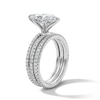 Thumbnail Image 5 of 3 CT. T.W. Marquise-Cut Certified Lab-Grown Diamond Bridal Set in 14K White Gold (F/VS2)