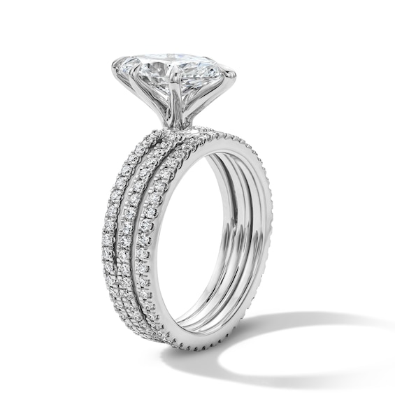3 CT. T.w. Marquise-Cut Certified Lab-Grown Diamond Bridal Set in 14K White Gold (F/Vs2)