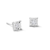 Thumbnail Image 1 of 1/8 CT. T.W. Certified Lab-Grown Diamond Square Stud Earrings in Sterling Silver (I/SI2)