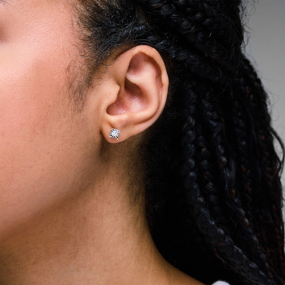 1/8 CT. T.w. Certified Lab-Grown Diamond Square Stud Earrings in Sterling Silver (I/Si2)