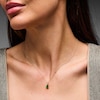 Thumbnail Image 2 of Pear-Shaped Emerald and Lab-Grown Diamond Accent Pendant in 10K Gold (F/VS2)