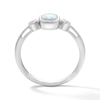 Thumbnail Image 2 of Oval Lab-Created Opal and 1/15 CT. T.W. Lab-Grown Diamond Ring in Sterling Silver (F/VS2)
