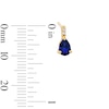 Thumbnail Image 3 of Pear-Shaped Blue Sapphire and Lab-Grown Diamond Accent Drop Earrings in 10K Gold (F/VS2)