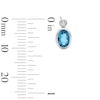 Thumbnail Image 3 of Oval Swiss Blue Topaz and 1/20 CT. T.W. Lab-Grown Diamond Earrings in Sterling Silver (F/VS2)