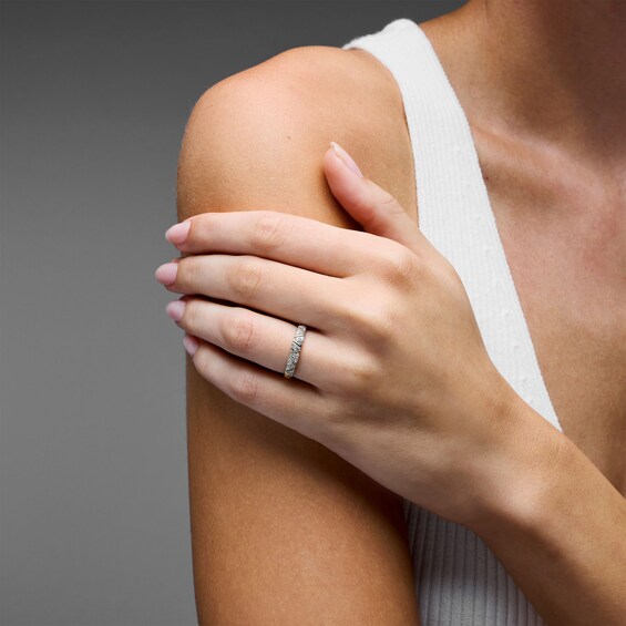 1/4 CT. T.w. Diamond Zig Zag Stackable Band in 10K Gold