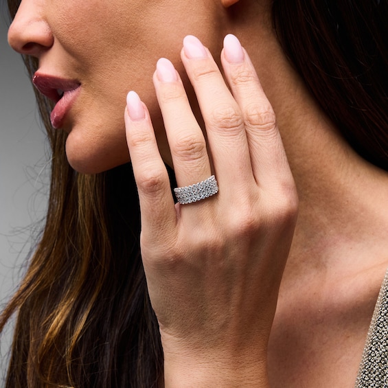 1 CT. T.w. Lab-Grown Diamond Multi-Row Band in 10K White Gold (F/Vs2)