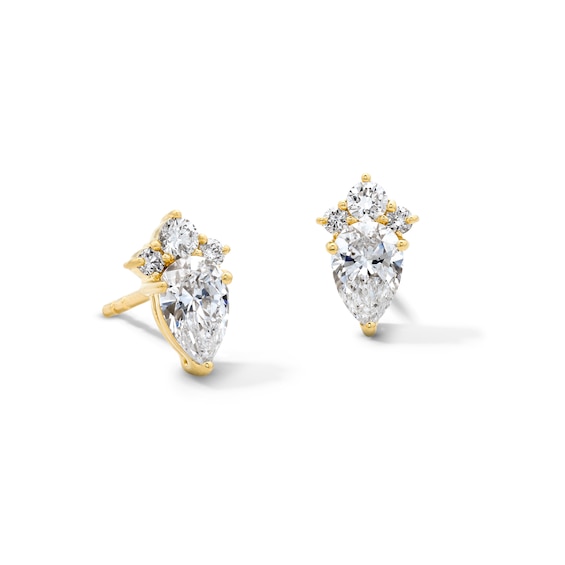 1 CT. T.w. Pear-Shaped Certified Lab-Grown Diamond Stud Earrings in 10K Gold (F/Vs2)