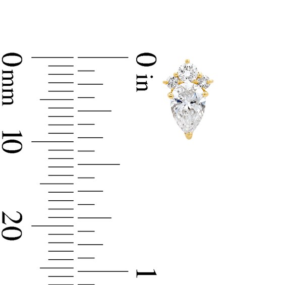 1 CT. T.w. Pear-Shaped Certified Lab-Grown Diamond Stud Earrings in 10K Gold (F/Vs2)