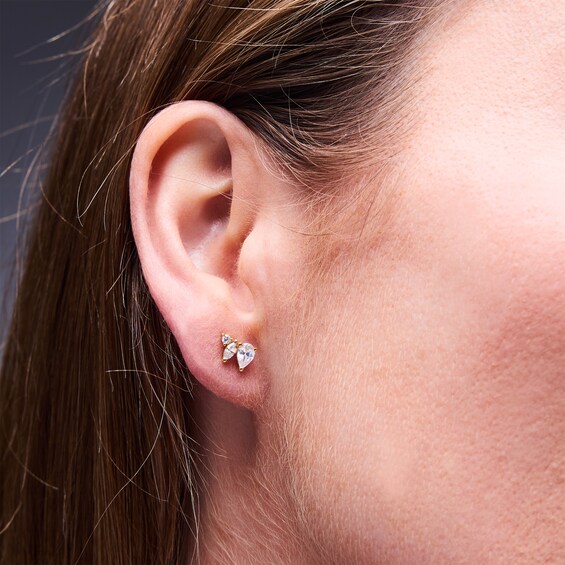 5/8 CT. T.w. Multi-Shape Lab-Grown Diamond Stud Earrings in 10K Gold (F/Vs2)