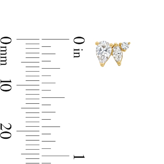 5/8 CT. T.w. Multi-Shape Lab-Grown Diamond Stud Earrings in 10K Gold (F/Vs2)