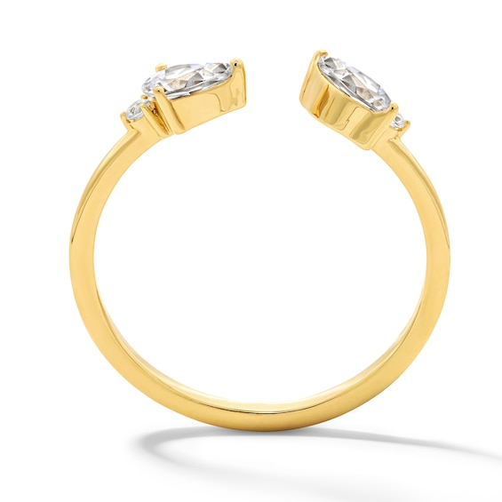 3/8 CT. T.w. Multi-Shape Certified Lab-Grown Diamond Open Ring in 10K Gold (F/Vs2)