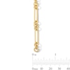 Thumbnail Image 3 of 5.4mm Paper Clip Station Bracelet in Hollow 10K Gold - 7.5"