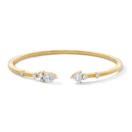 2 CT. T.W. Multi-Shape Lab-Grown Diamond Cuff Bracelet in 10K Gold (F/VS2)