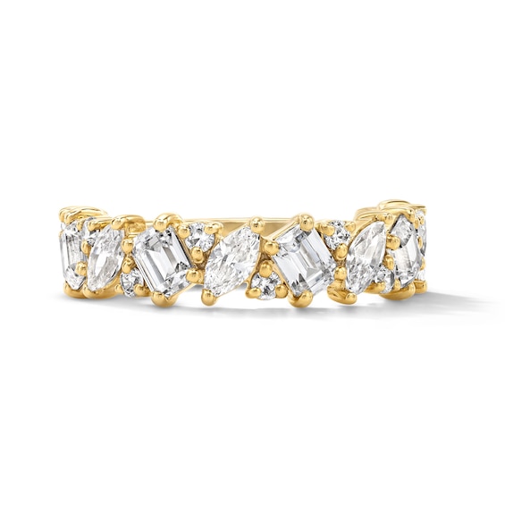 1-1/2 CT. T.w. Multi-Shape Certified Lab-Grown Diamond Anniversary Scatter Band in 14K Gold (F/Vs2)