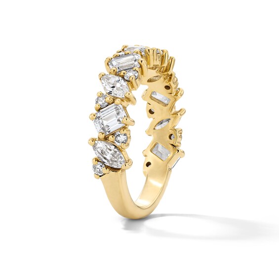 1-1/2 CT. T.w. Multi-Shape Certified Lab-Grown Diamond Anniversary Scatter Band in 14K Gold (F/Vs2)