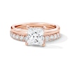 Thumbnail Image 1 of 2 CT. T.W. Princess-Cut Certified Lab-Grown Diamond Bridal Set in 14K Rose Gold (F/VS2)