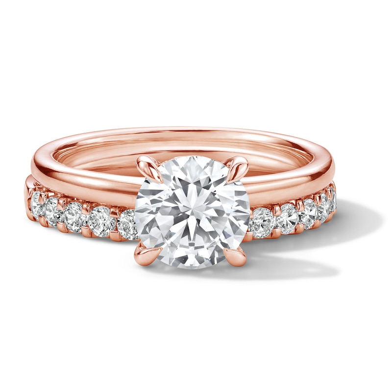Main Image 1 of 2 CT. T.W. Certified Lab-Grown Diamond Bridal Set in 14K Rose Gold (F/VS2)