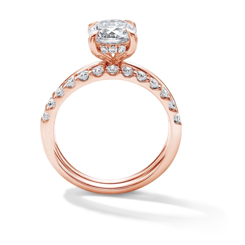 Main Image 2 of 2 CT. T.W. Certified Lab-Grown Diamond Bridal Set in 14K Rose Gold (F/VS2)