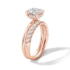Thumbnail Image 4 of 2 CT. T.W. Certified Lab-Grown Diamond Bridal Set in 14K Rose Gold (F/VS2)