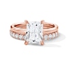 Thumbnail Image 1 of 2 CT. T.W. Radiant-Cut Certified Lab-Grown Diamond Bridal Set in 14K Rose Gold (F/VS2)