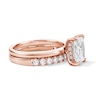 Thumbnail Image 3 of 2 CT. T.W. Radiant-Cut Certified Lab-Grown Diamond Bridal Set in 14K Rose Gold (F/VS2)