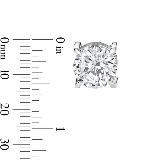 2 CT. T.w. Certified Lab-Grown Diamond Solitaire Stud Earrings in Sterling Silver (F/Vs2)