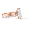 Thumbnail Image 3 of 2 CT. T.W. Marquise-Cut Certified Lab-Grown Diamond Bridal Set in 14K Rose Gold (F/VS2)