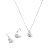 Thumbnail Image 1 of 1 CT. T.W. Certified Lab-Grown Diamond Solitaire Pendant and Drop Stud Earrings Set in Sterling Silver (I/SI2)