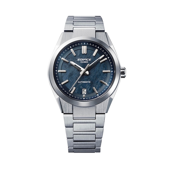 Men's Casio Edifice Stainless Steel Analog Watch with Blue Dial (Model: Efk100D-2A)