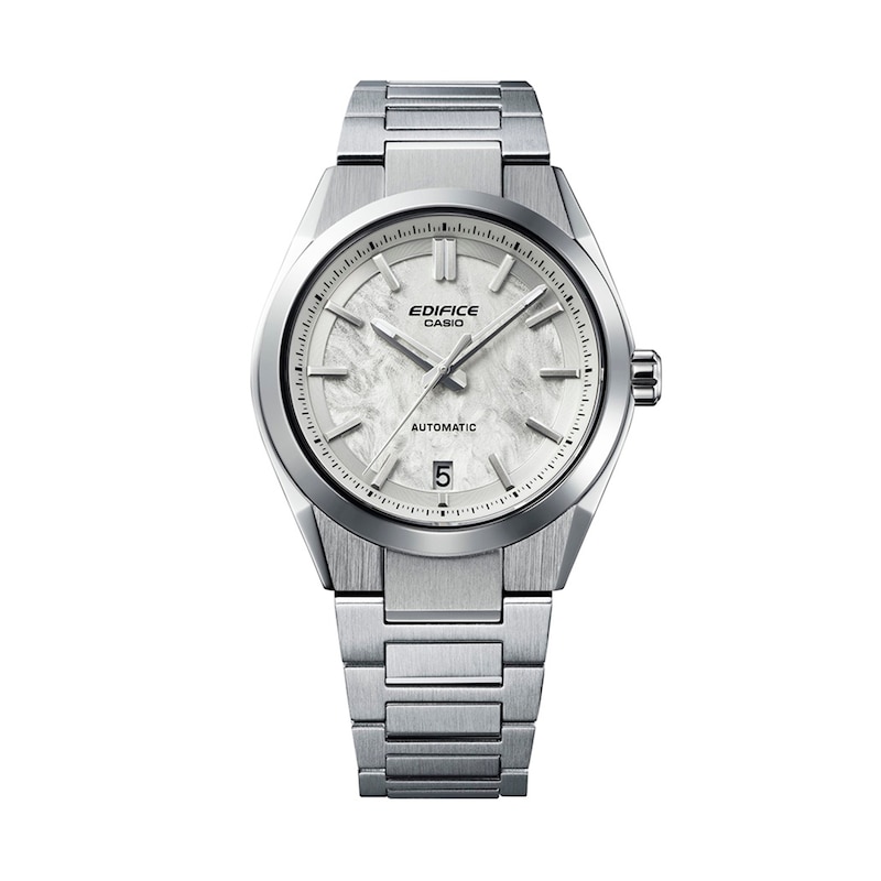 Main Image 1 of Men's Casio Edifice Stainless Steel Analog Watch with White Dial (Model: EFK100D-7A)