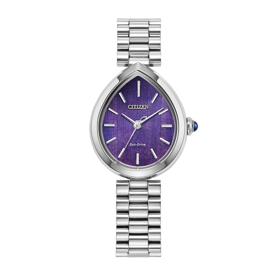 Ladiesâ Citizen Eco-DriveÂ® Rainell Analog Watch with Purple Dial (Model: Em1200-55X)