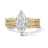 Thumbnail Image 1 of 3 CT. T.W. Marquise-Cut Certified Lab-Grown Diamond Bridal Set in 14K Gold (F/VS2)