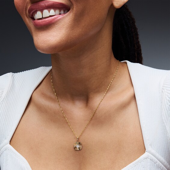 1/8 CT. T.w. Certified Lab-Grown Diamond Necklace Charm in 10K Gold (F/Vs2)