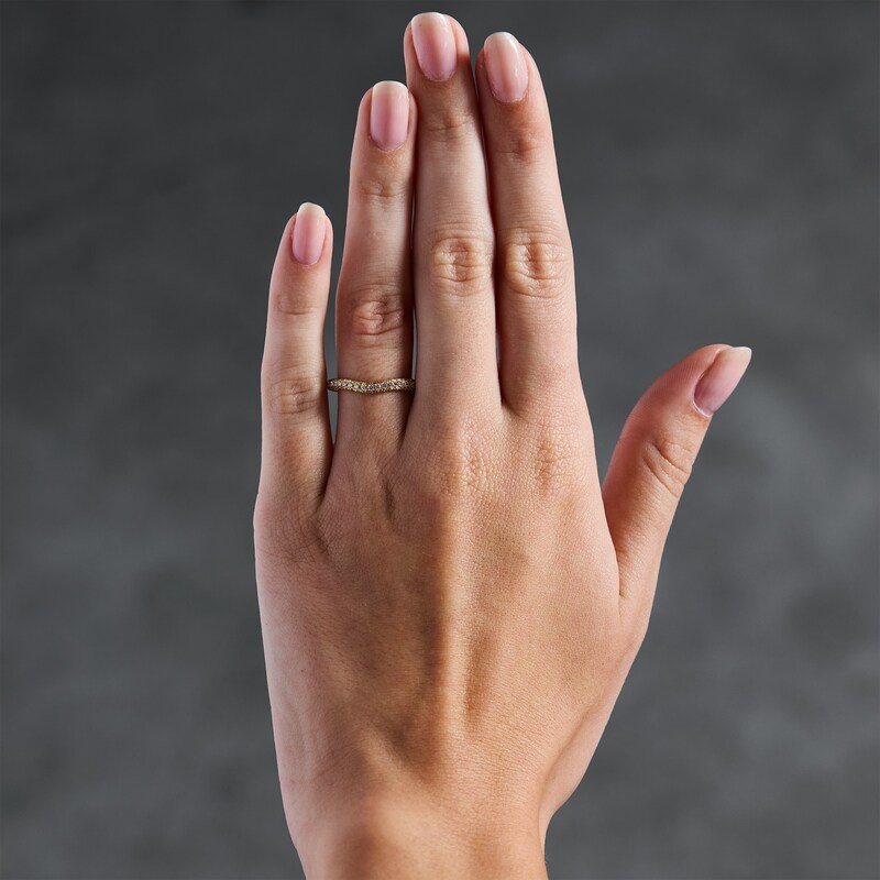 Main Image 2 of Vera Wang Love Collection 5/8 CT. T.W. Lab-Grown Diamond Contour Band in 14K Gold (F/VS2)