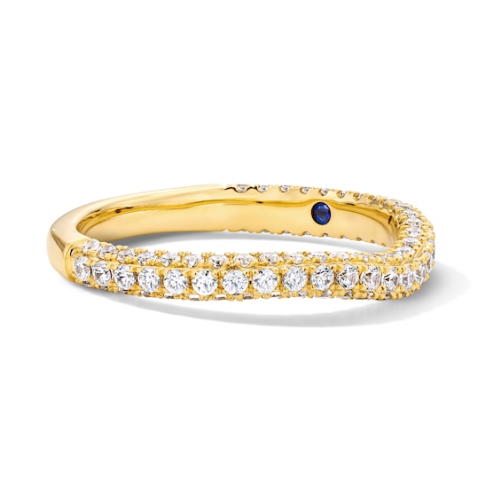 Vera Wang Love Collection 5/8 CT. T.w. Certified Lab-Grown Diamond Contour Band in 14K Gold (F/Vs2)