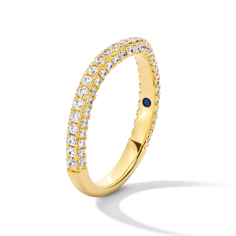 Main Image 4 of Vera Wang Love Collection 5/8 CT. T.W. Lab-Grown Diamond Contour Band in 14K Gold (F/VS2)