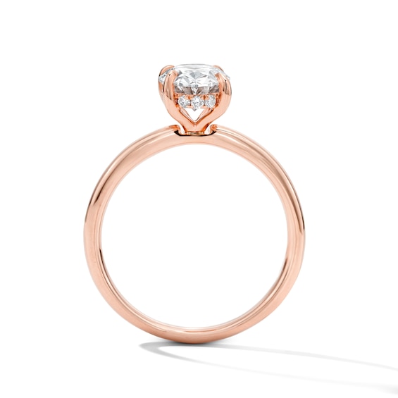 2 CT. T.w. Oval-Cut Certified Lab-Grown Diamond Bridal Set in 14K Rose Gold (F/Vs2)