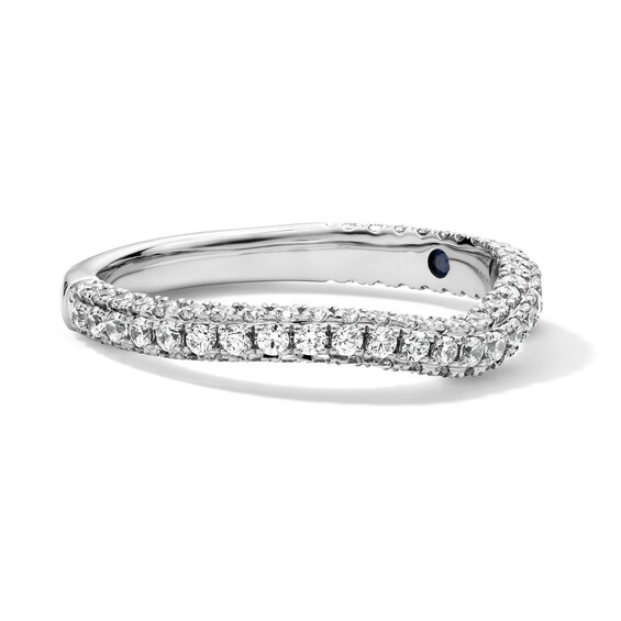 Vera Wang Love Collection 5/8 CT. T.w. Certified Lab-Grown Diamond Contour Band in 14K White Gold (F/Vs2)