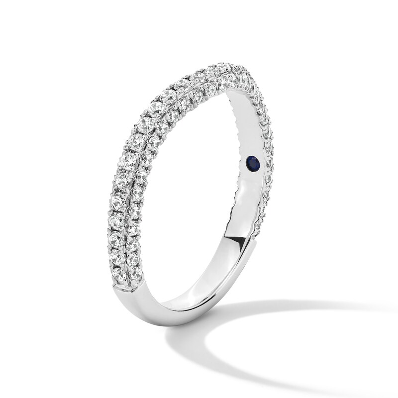 Main Image 4 of Vera Wang Love Collection 5/8 CT. T.W. Lab-Grown Diamond Contour Band in 14K White Gold (F/VS2)