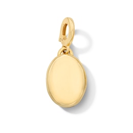 Oval Locket Necklace Charm in 10K Gold