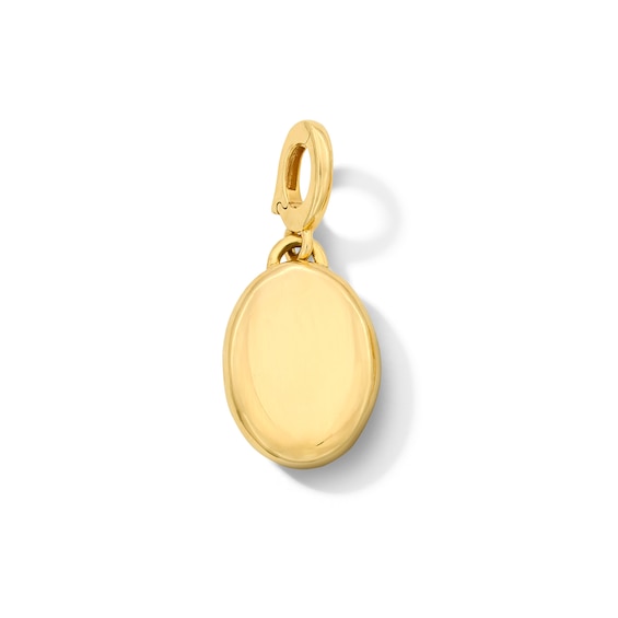 Oval Locket Necklace Charm in 10K Gold