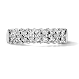 1/4 CT. T.W. Diamond Multi-Row Anniversary Band in 10K White Gold