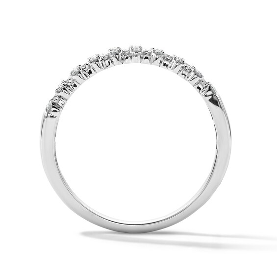 1/4 CT. T.w. Diamond Multi-Row Anniversary Band in 10K White Gold