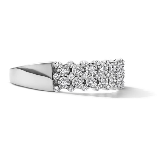 1/4 CT. T.w. Diamond Multi-Row Anniversary Band in 10K White Gold