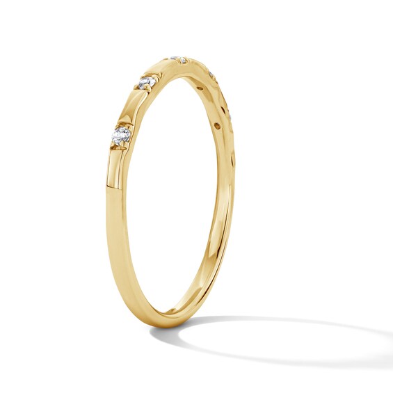 1/20 CT. T.w. Diamond Stackable Bamboo Anniversary Band in 10K Gold