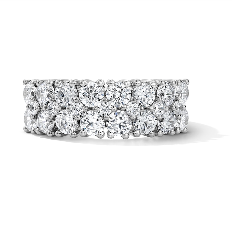 Main Image 1 of 3 CT. T.W. Certified Lab-Grown Diamond Multi-Row Band in 10K White Gold (F/VS2)