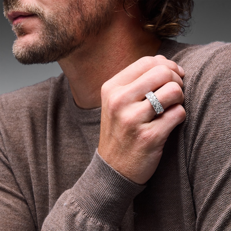 Main Image 2 of 3 CT. T.W. Certified Lab-Grown Diamond Multi-Row Band in 10K White Gold (F/VS2)
