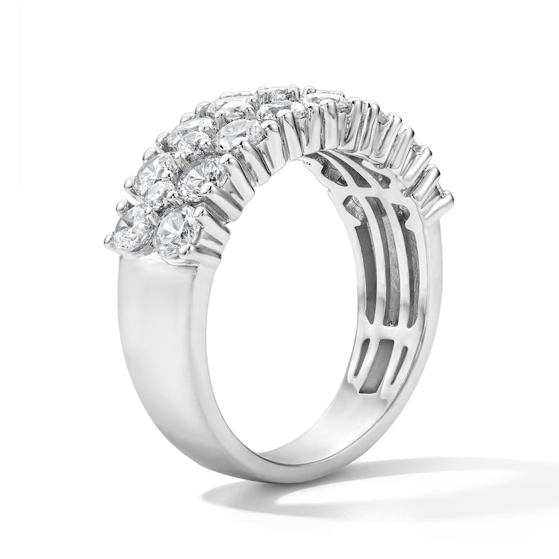 Main Image 3 of 3 CT. T.W. Certified Lab-Grown Diamond Multi-Row Band in 10K White Gold (F/VS2)